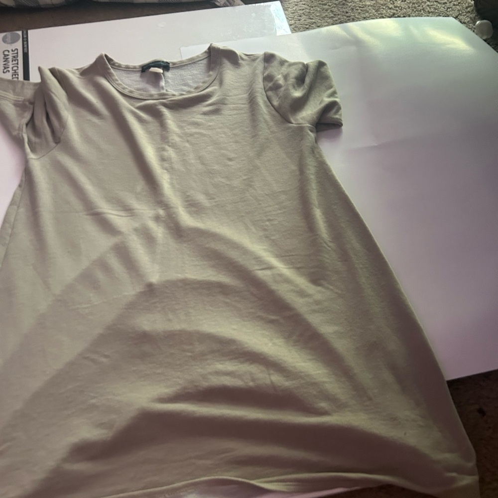 Casual Tan T-Shirt Dress